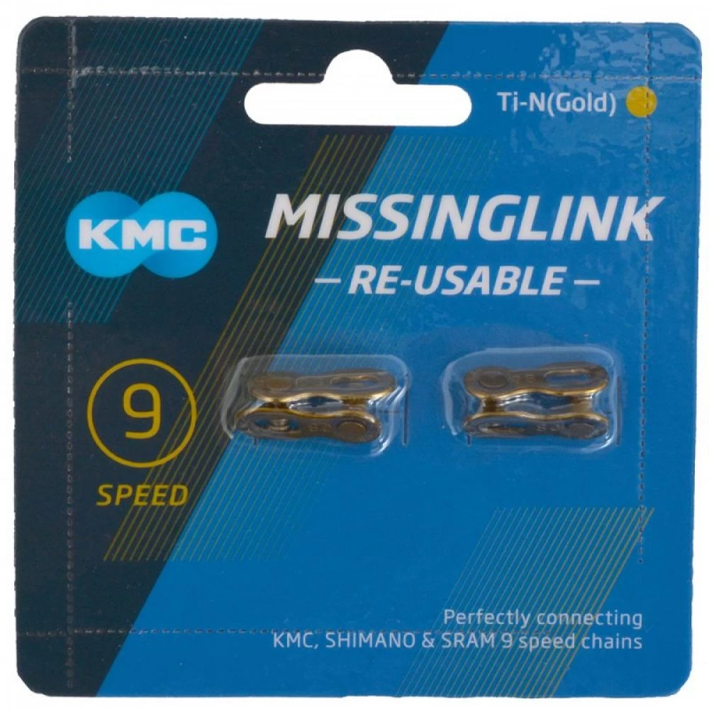 KMC Missing Link 9R Ti-N Gold (2 Pcs) 1 KMC Missing Link 9R Ti-N Gold (2 Pcs)